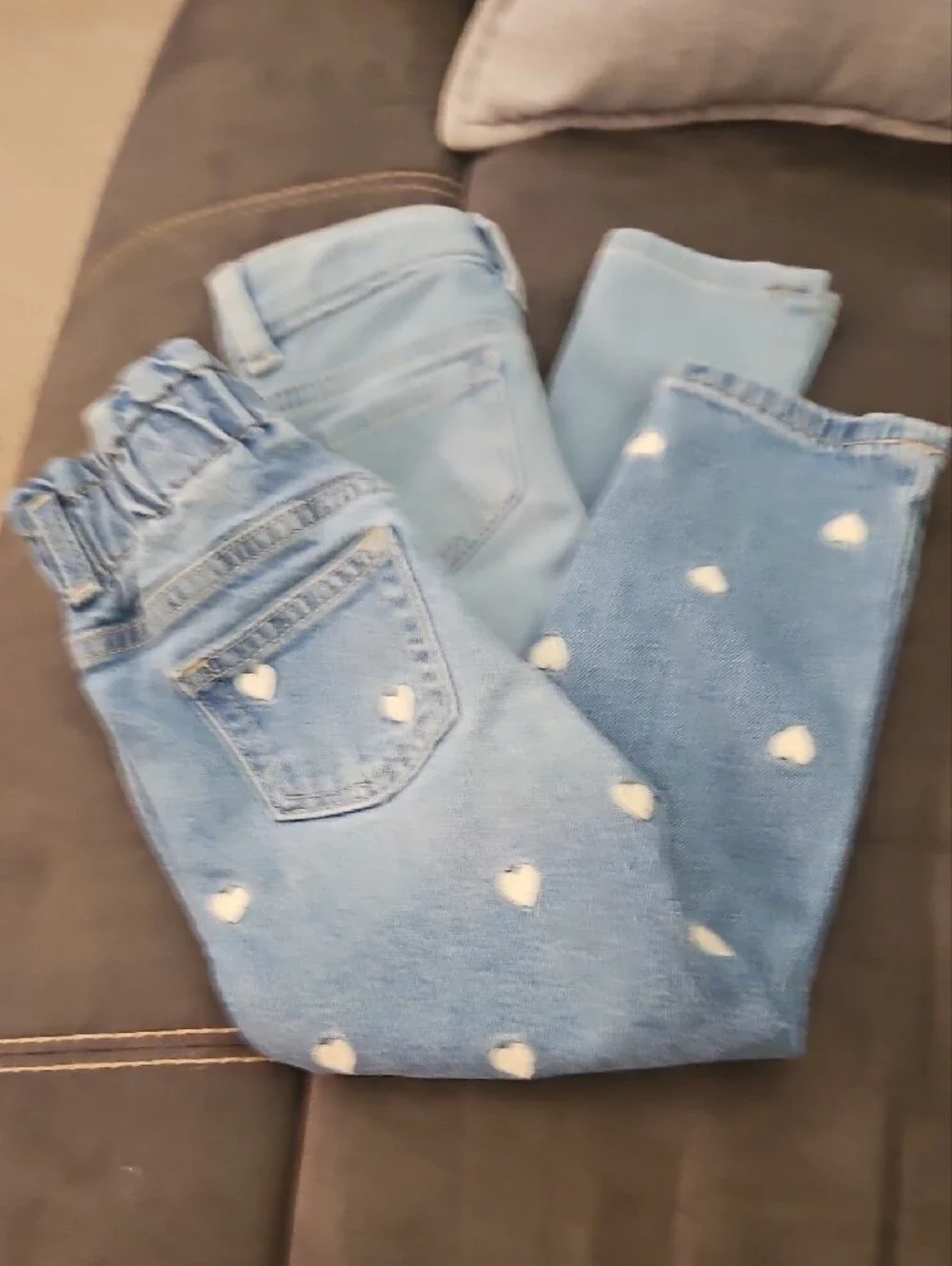 GAP Light Blue Skinny Jeans with Heart Accents